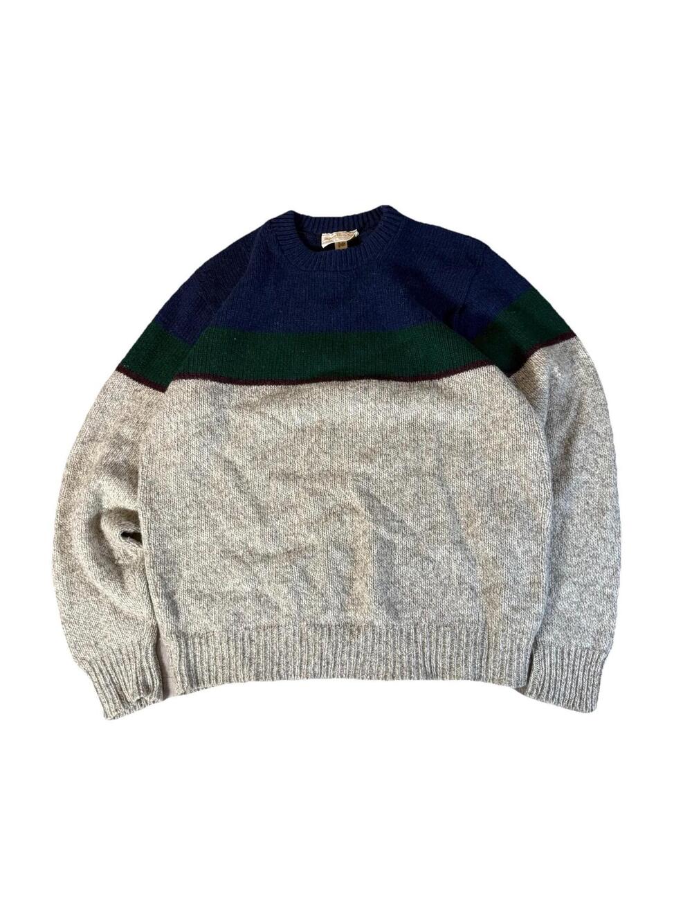 Vintage Brian MacNeil Sportswear Sweater Wool Colorblock Cosby 80s Mens Large